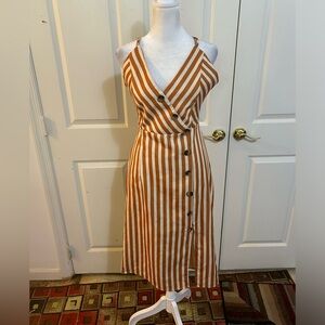 Joteisy Classic flirty striped sundress, Small